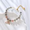 Natural strawberry crystal bracelet fishtail design Bangles Women Fashion Jewelry accessories Gift