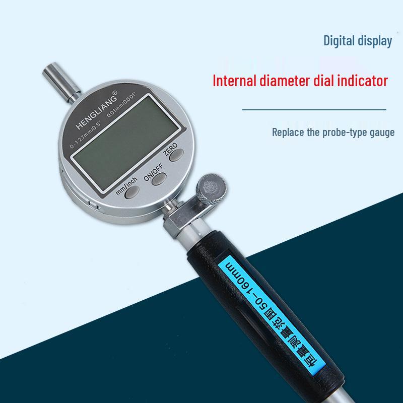 Digital Inner Diameter Micrometer: 18-160mm Cylinder Gauge Dial Indicator