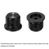Uxcell Set Aluminum Potentiometer 4mm Inner Universal Control Knobs for Guitar and 25mm Outer Black 4-Piece Knobs, Diameter, Volume/Tone Bass,