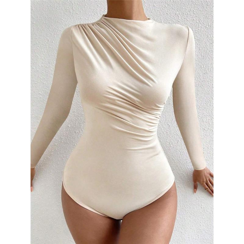 Women's Spring&Summer Slim and Skinny Drawstring Long Sleeve Jumpsuit