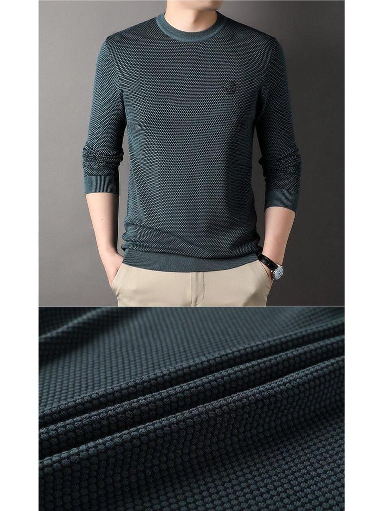 Spring & Autumn Fashion: Men's Plus Size Knitted Sweater - Thin, Casual, Sporty, Stylish, and Warm