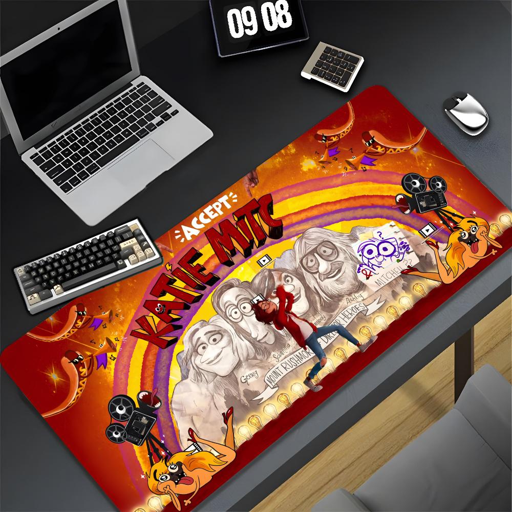 The Mitchells vs. the Machines Mouse Pad XXL Gamer Gaming PC Computer Otaku Locking Edge DIY Customized Photo Laptop Notebook De