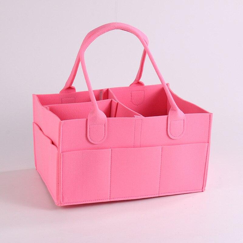 Geantă de depozitare din pâslă pentru scutece de bebeluș, portabilă, pentru îngrijirea copilului, geantă de depozitare multifuncțională portabilă pentru mame, 1 buc.