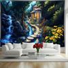 Waterfall And Stream Landscape Digital Printing Polyester Wall Tapestry Suitable For Use In Living Rooms Bedrooms Bars And Party