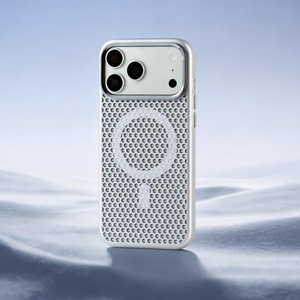 Unique Matte Cooling Case For iPhone 17 16 15 14 13 12 Pro Max Breathable Magnetic Anti-Drop Metal Camera Frame Protective Cover