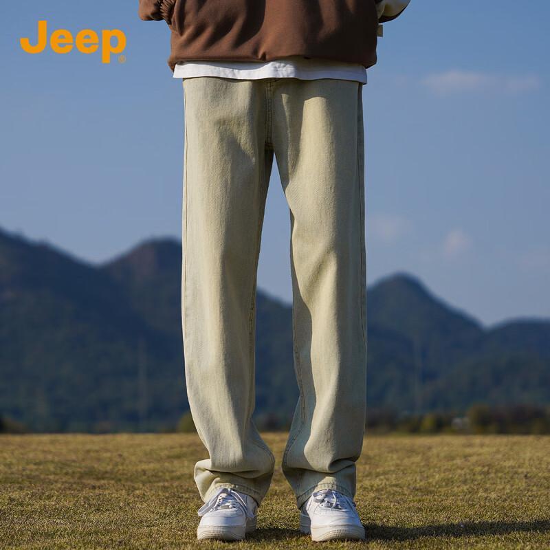 Jeep Men's Autumn/Winter Loose Straight-Leg Jeans