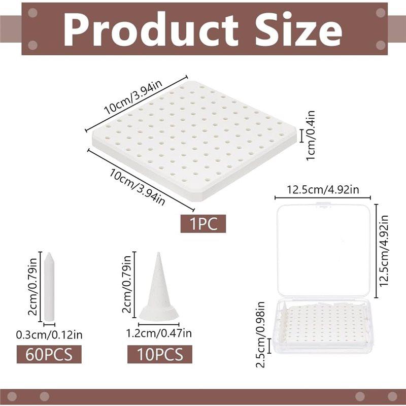 Premium- Firing Mat With About 60 Reusable Kiln Support Stilts 10 Pyramid Nails For Home Studio Clay Art Projects