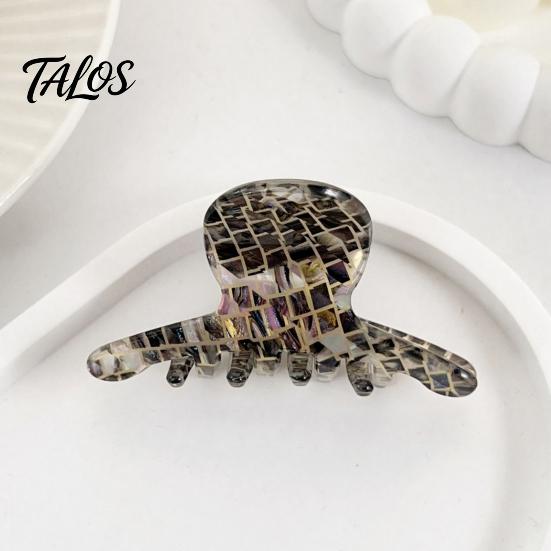 Fine Hair Grip Clip Smooth Edge Claw, Mini Octopus Clip, Colorful Transparent Side Acetic Acid Shower High Elasticity Spring Accessories Rounded