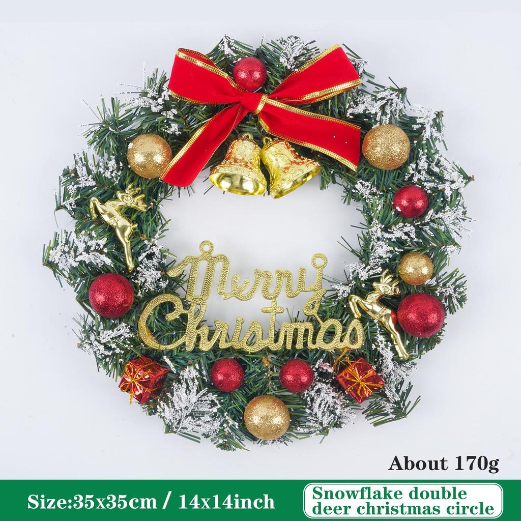 Sanda Holiday Decoration Set: Snowflake Gift Bag, Bell Tag, Bow, and Wreath Photography