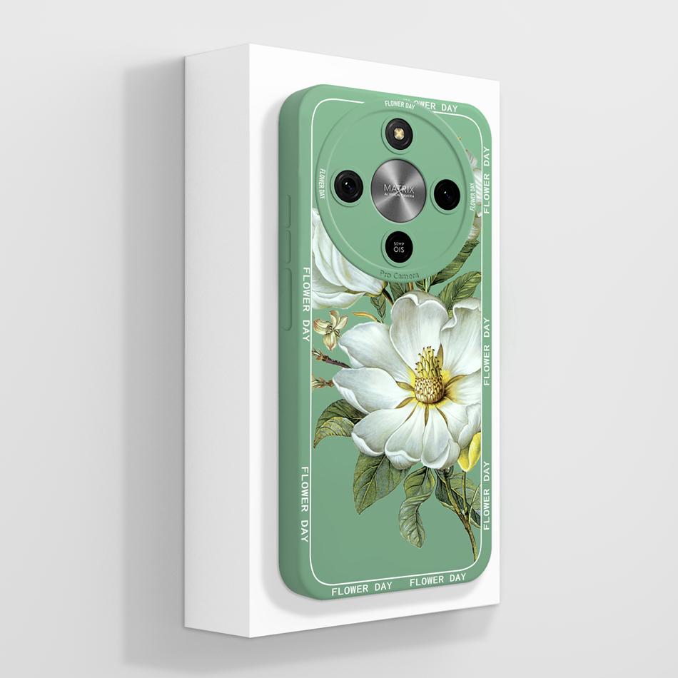 For Honor Magic 8 Lite Case Simple Butterfly Phone Cover Soft Liquid Silicone Shockproof Back Covers For Magic8 Lite 5G Bumper