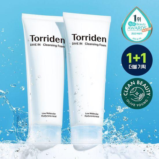 TORRIDEN Dive-in Low-Molecular Hyaluronic Acid Cleansing Foam Double Pack (150ml+150ml)