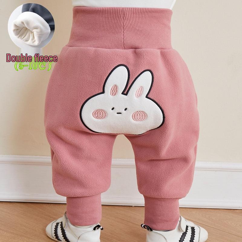 Baby Jungen Winter Fleece Leggings mit hohem Bund und Bauchschutz