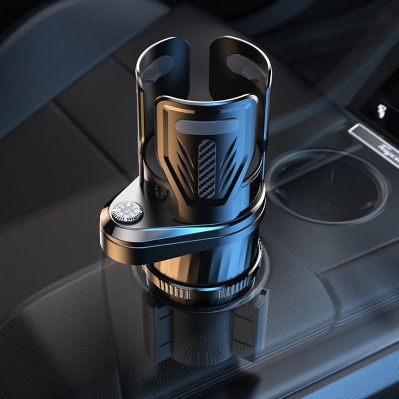 Multifunktionaler Getränkehalter fürs Auto, 2-in-1-Getränke-Expander-Adapter, Basisablage, 360 Grad drehbarer Ständer, rutschfest