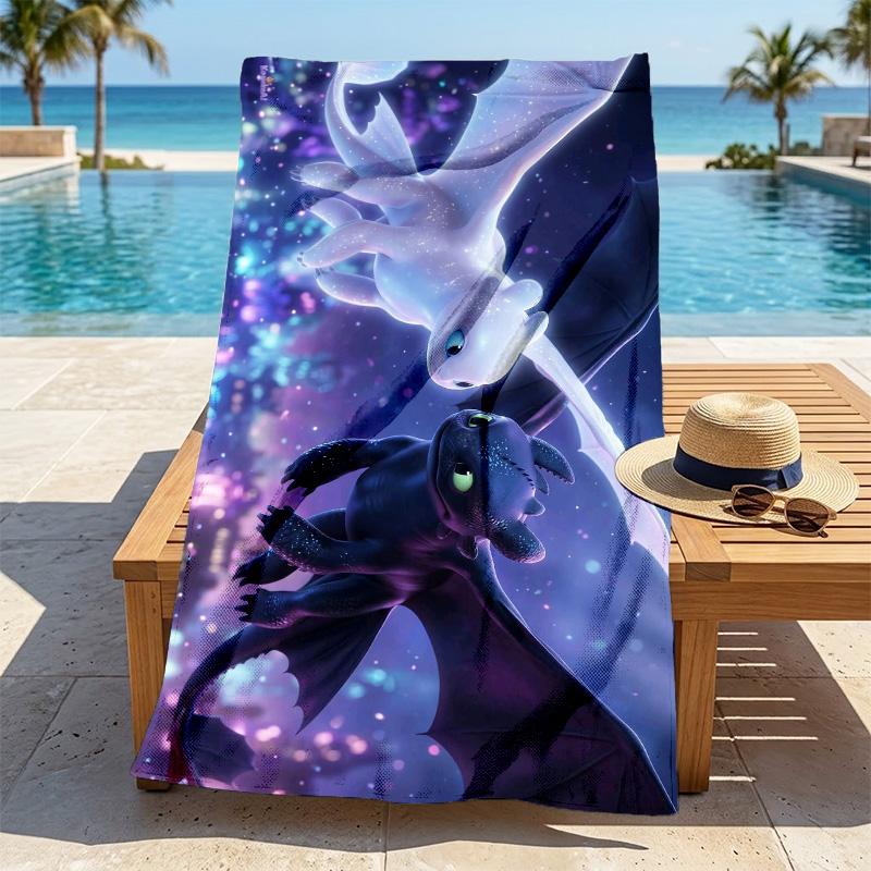 Dragon Flight Stylish Digital Printing Beach Towel Quick Drying Absorbent Blanket For Beach Pool Gym Travel Christmas Gift C9211821