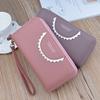 Double Zipper Wallets Lady Money Bag Coin Purse Cards Holder Long Wallets Pu Leather Phone Purse