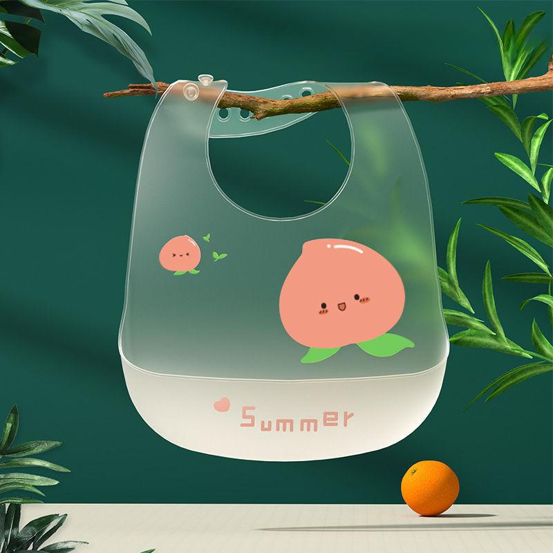 Soft Silicone Baby Bibs Cute Cartoon Animal Kids Bib Girl Boy Adjustable Burp Cloths Baby Waterproof Feeding Stuff