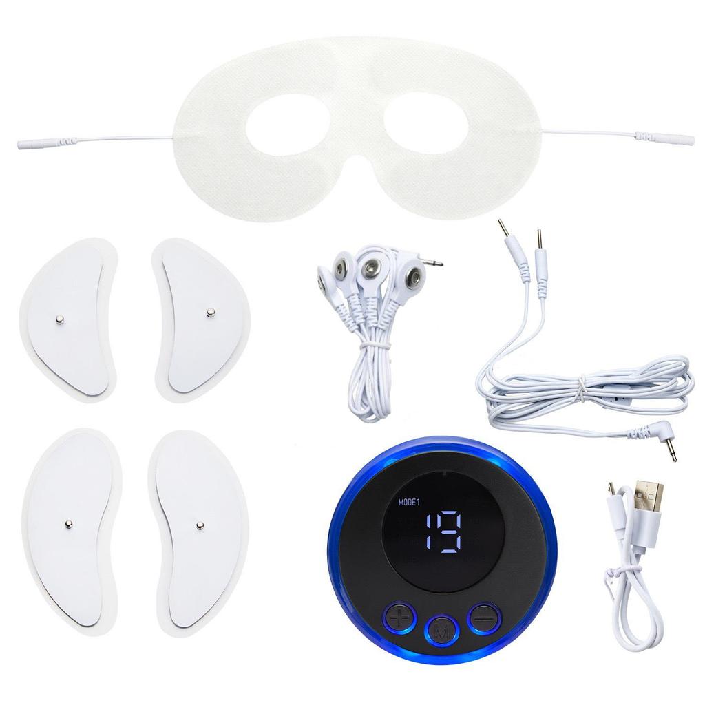 EMS V-Shape Facial and Eye Massager: Anti-Wrinkle Low-Frequency Pulse Electrotherapy Muscle Stimulator
