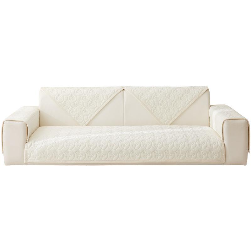 Milk Fiber Sofa Cushion Winter Thickened Fleece Cushion Non-Slip Leather Sofa Cover Cover Cloth