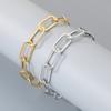 Kalen Stainless Steel Paperclip Chain Bracelet for Men Women Hop Hip Gold Color Accessory Adjustable Minimalist Fashion Jewelry