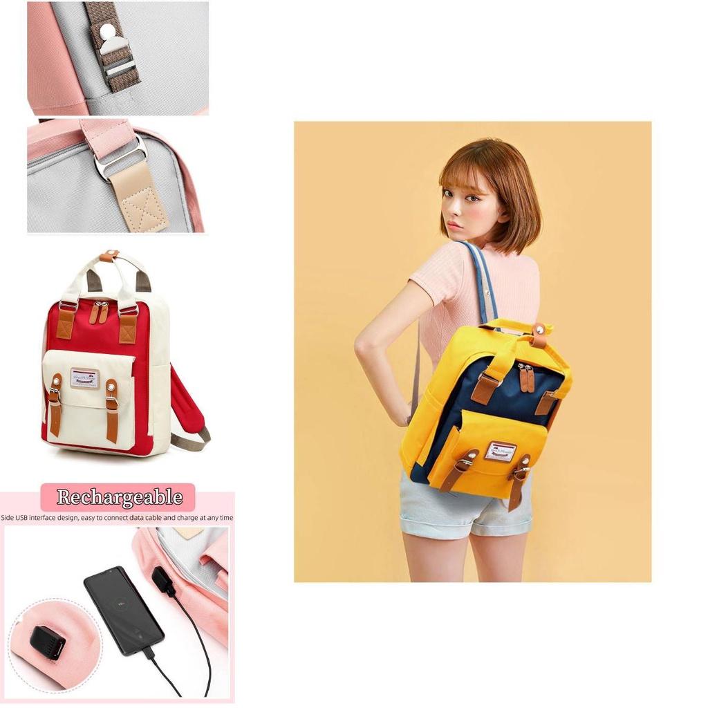 Unisex Nylon Backpack With Soft Handle And Interior Slot Pocket Perfect For School