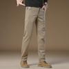 Men's Slim Fit Elastic Belt Cotton Suit Pants for Autumn/Winter 2024
