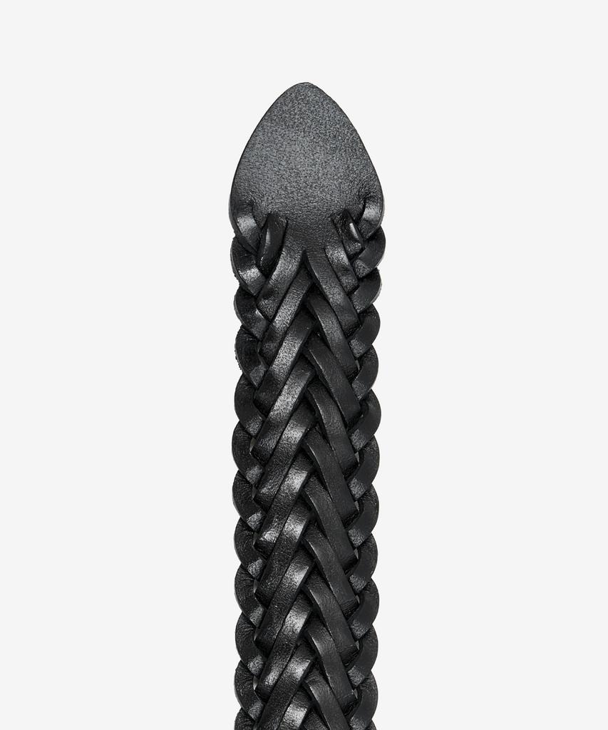 MINAV Weaving Real Leather Belt [Black]