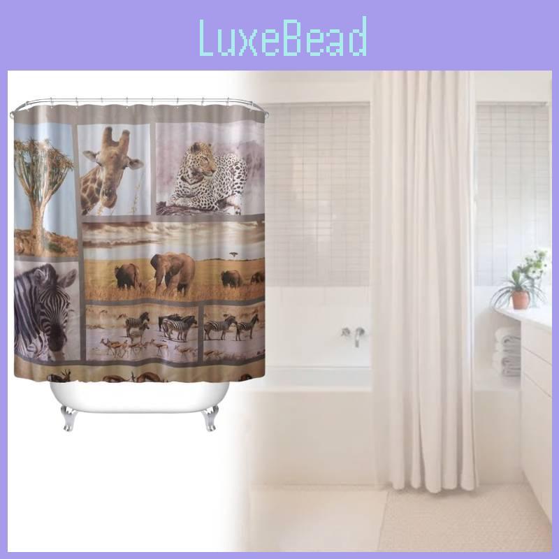 Animal Shower Curtain Peva Waterproof Bathroom Divider For Home Use