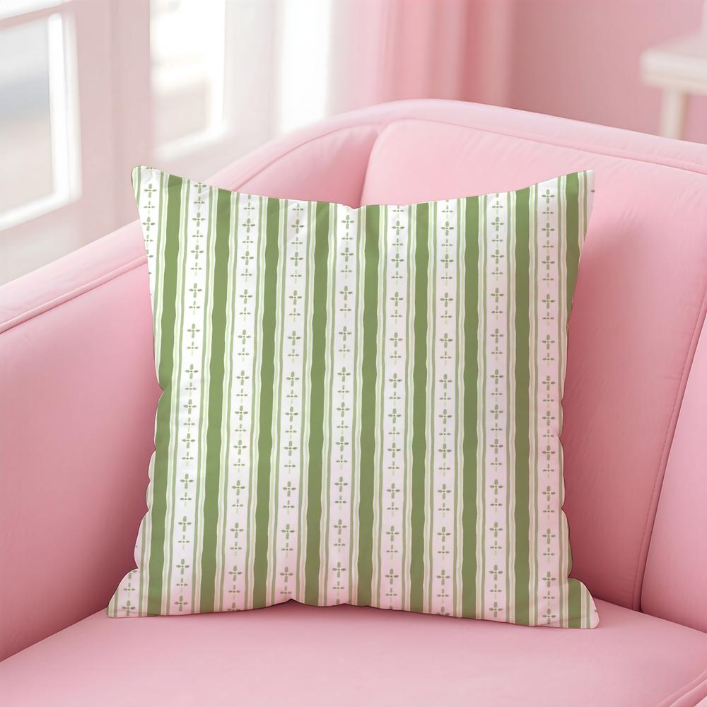 Stripes Cushion Cover Comfortable Reversible Pillow Cover Ideal for Car Sofa Bedroom Beyond