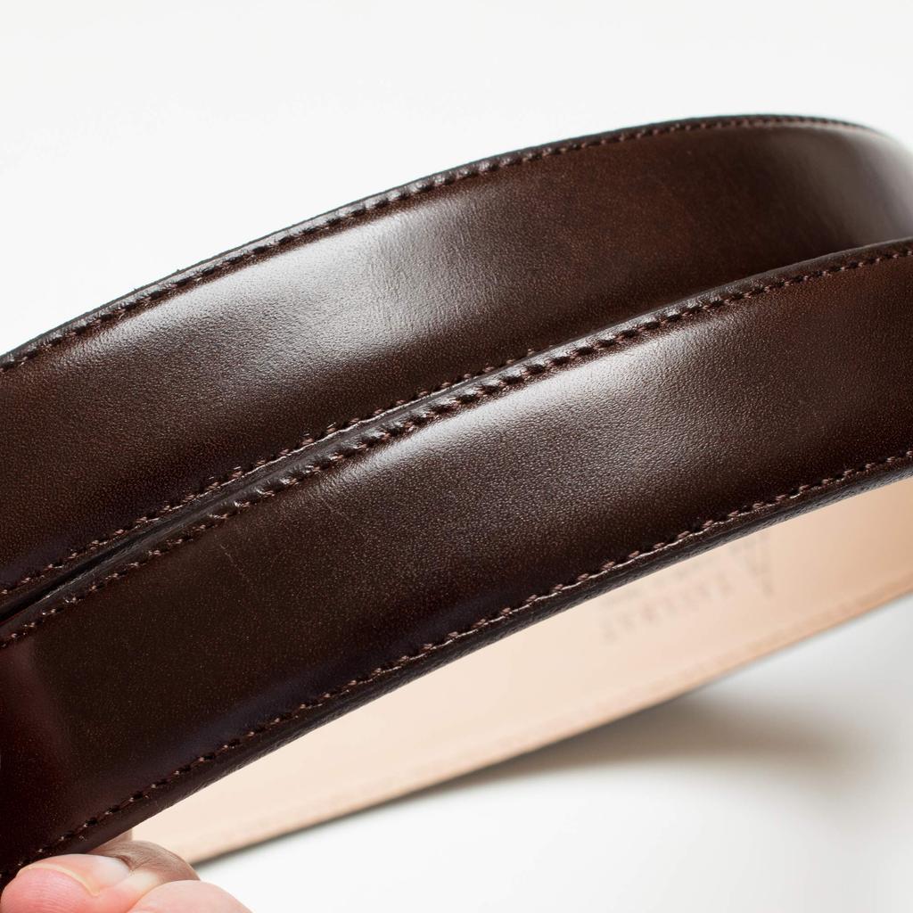 TAVARAT 30mm Genuine Leather Made In Lugato Adjustable Dark for Business Casual Wear Men's Belt, Japan, Size, Brown,