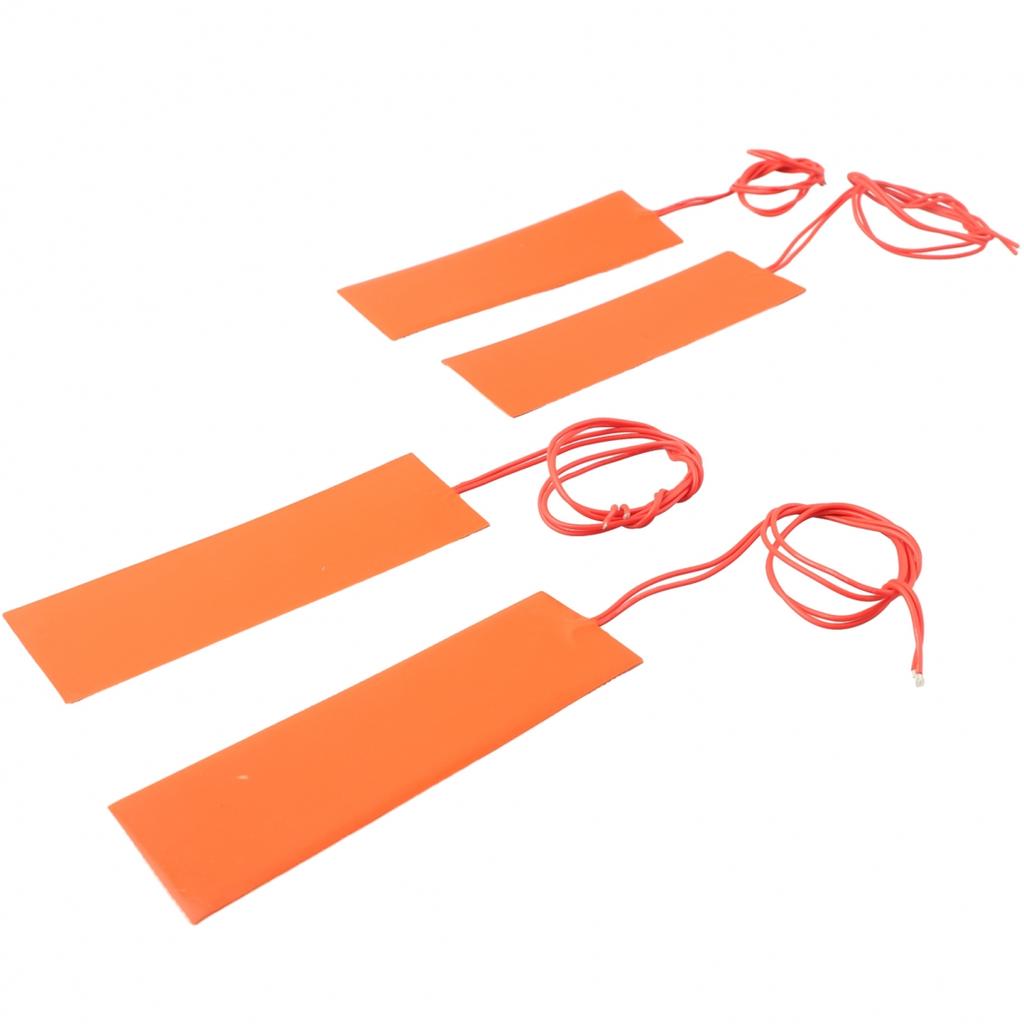 4x Rubber Heating Pad Heating Mat Heating Blanket for Industrial Plants 20W 12V