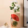 Nordic Ins Hand-painted Ceramic Vase Ornaments Home Living Room Foyer Abstract Art Decoration Creative Flower Arrangement Tool