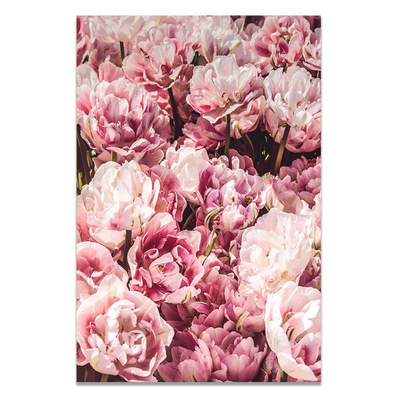 Scandinavian Style Flower Pictures Vase Wall Posters On The Wall Pink Canvas Painting for Living Room Modular Paintings Wall Art