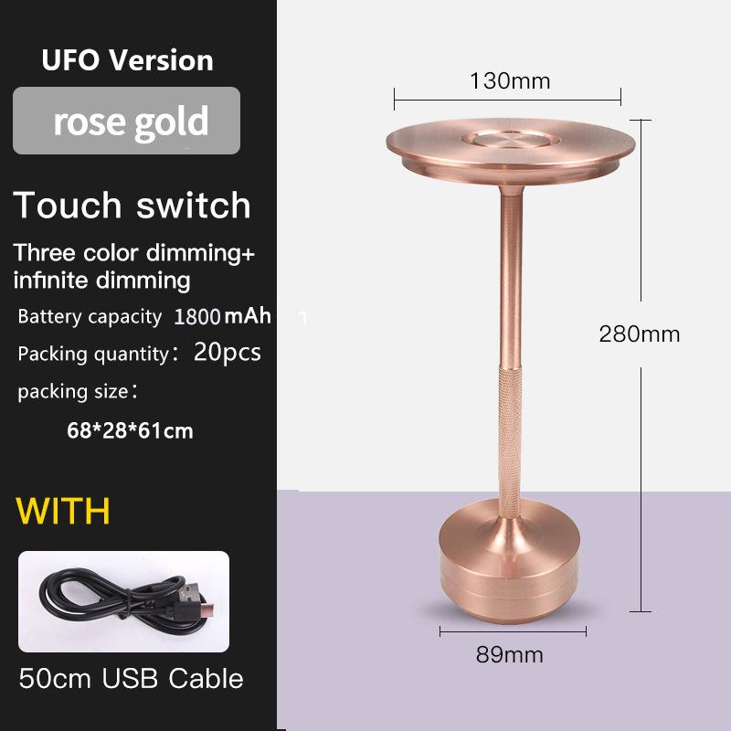 LED Charging Metal Table Lamp: High-End Atmosphere and Decorative Lighting