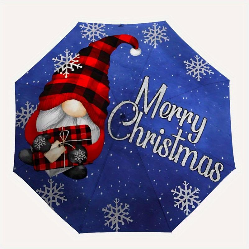 1pc Christmas Santa Claus Automatic Open/close, All-Season Portable Folding Umbrella for Friends, Travel, Everyday, Events  yy250812208