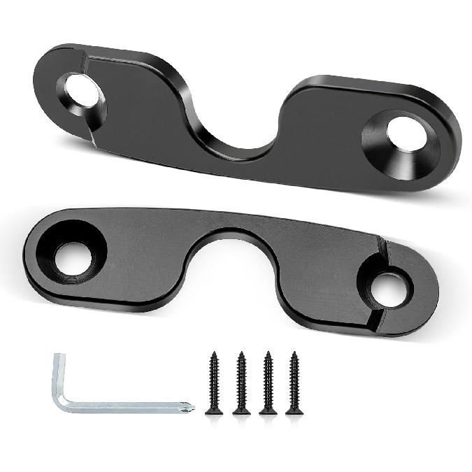 RED WOLF Aluminum Alloy Sun Visor Repair Kit for 2018-2023 Jeep Wrangler JK JL JT Gladiator Rubicon Sport Visor Clips Heavy Duty Visor Mounting