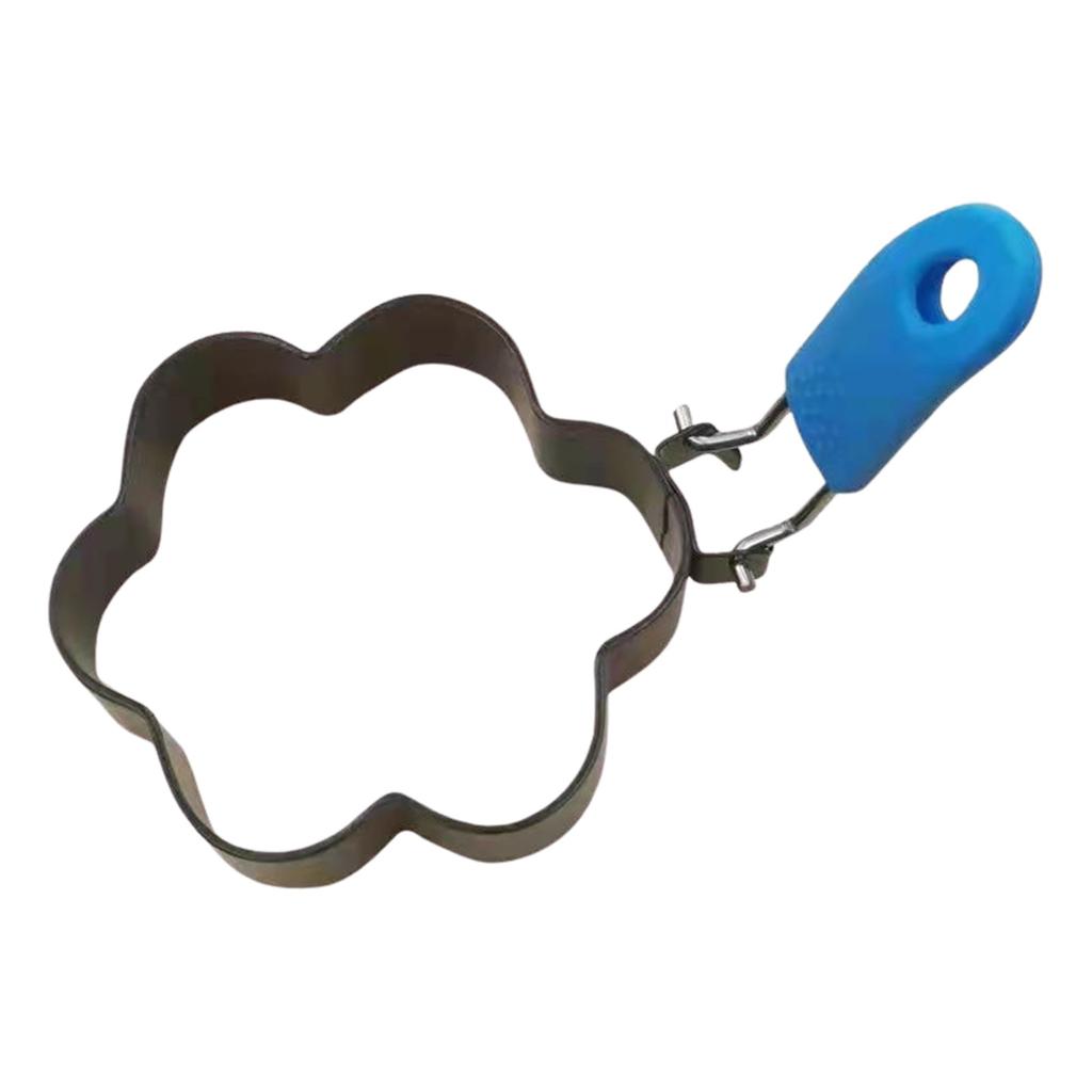 Egg Ring With Foldable Handle, Stainless Steel Heart Shaped Egg Rings For Frying Eggs, English Muffins, Cooking Breakfast Sandwich Burger