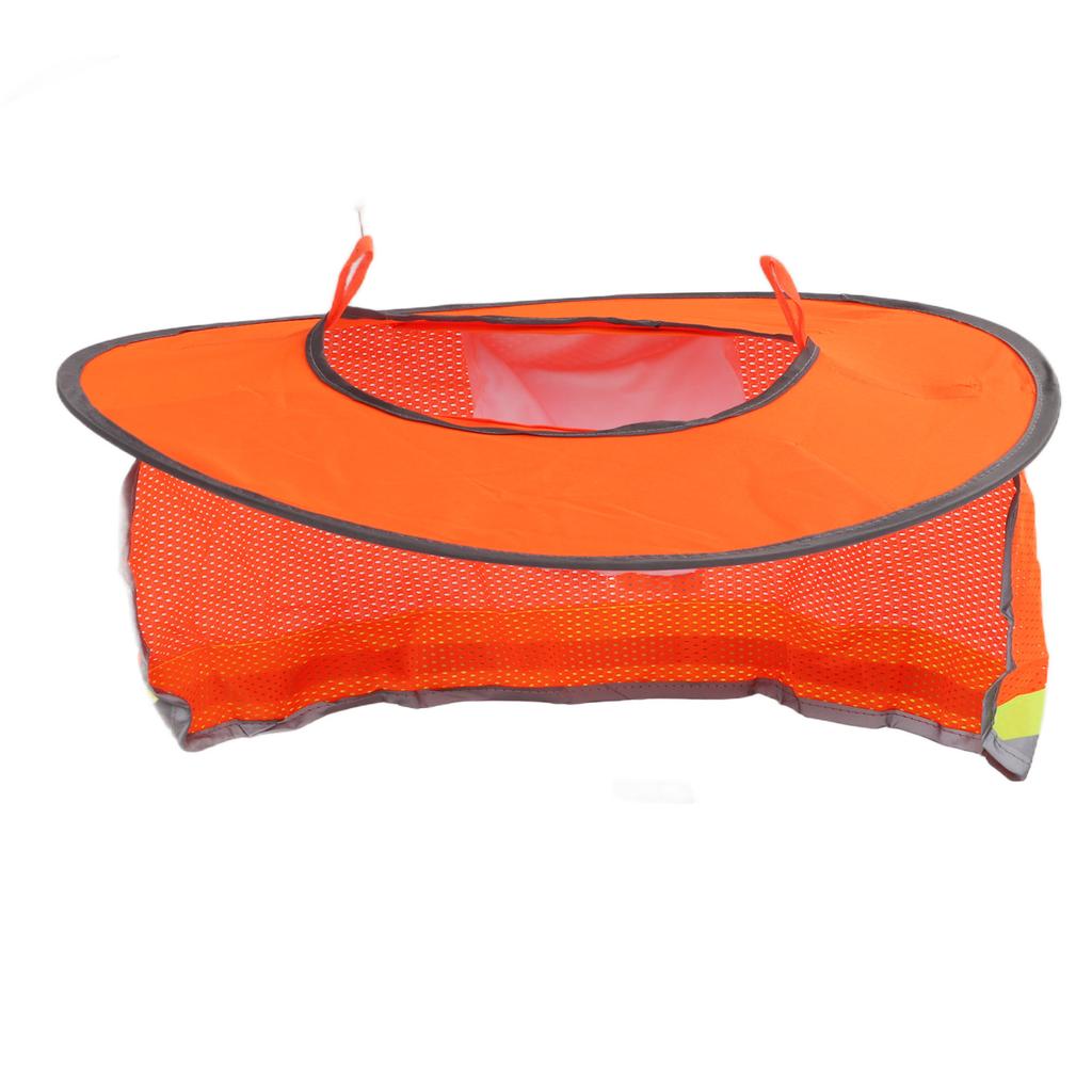 Hard Hat Sun Shade   High Visibility Full Brim Mesh Neck Sunshade with Reflective Stripe