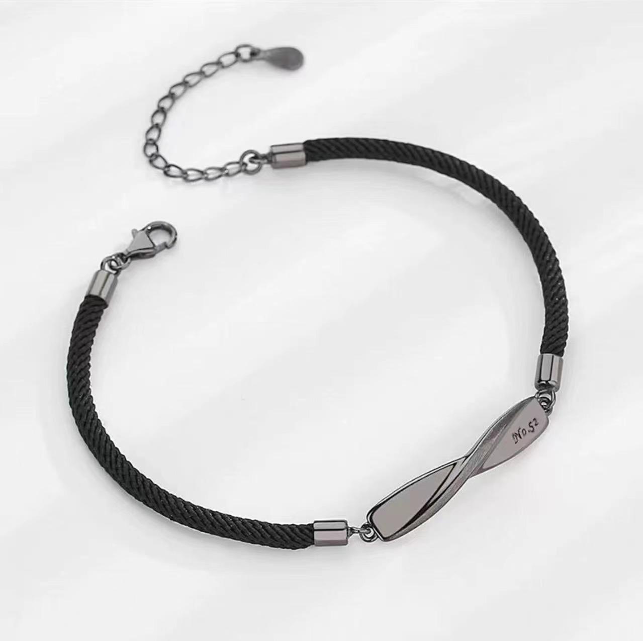 Mobius Couple Bracelet Set: Trendy Woven Valentine s Day Gift