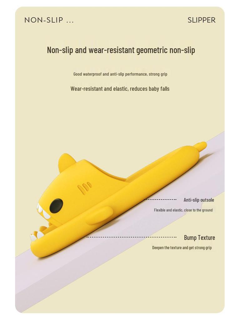 Shark Slippers: Non-Slip Soft Sole Summer Slippers for Kids and Women, Perfect for Home and Parent-Child Matching
