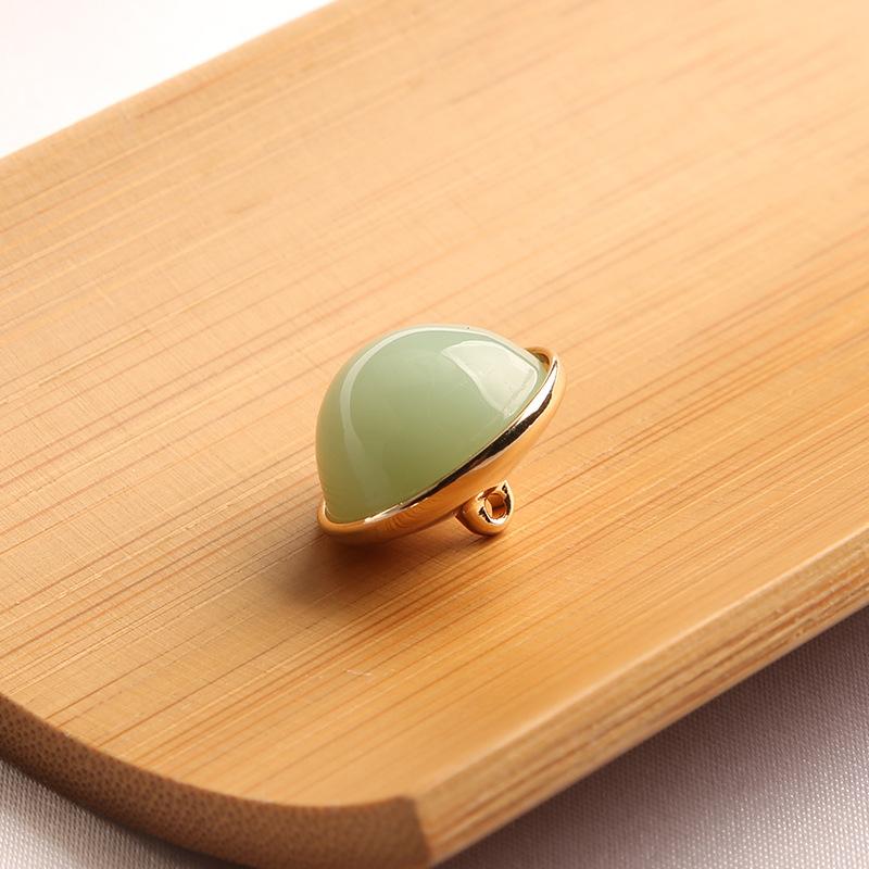 10 Stück Imitations-Jade-Knöpfe Chinesischer Stil Kleidung Jacke Hochwertige Knopf-Accessoires Chinesisches Cheongsam Hemd Strickjacke Pullover Knöpfe