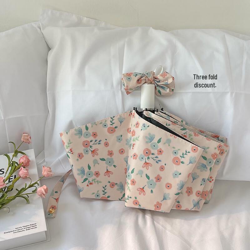 Romantic Floral Tri-Fold Sun & Rain Umbrella