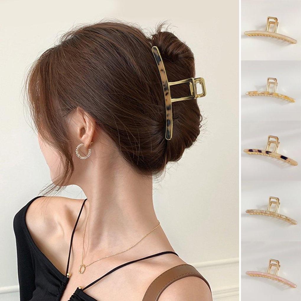 Women's Straight Hairpin Marble Mother-of-pearl Hair Clip Hairpin