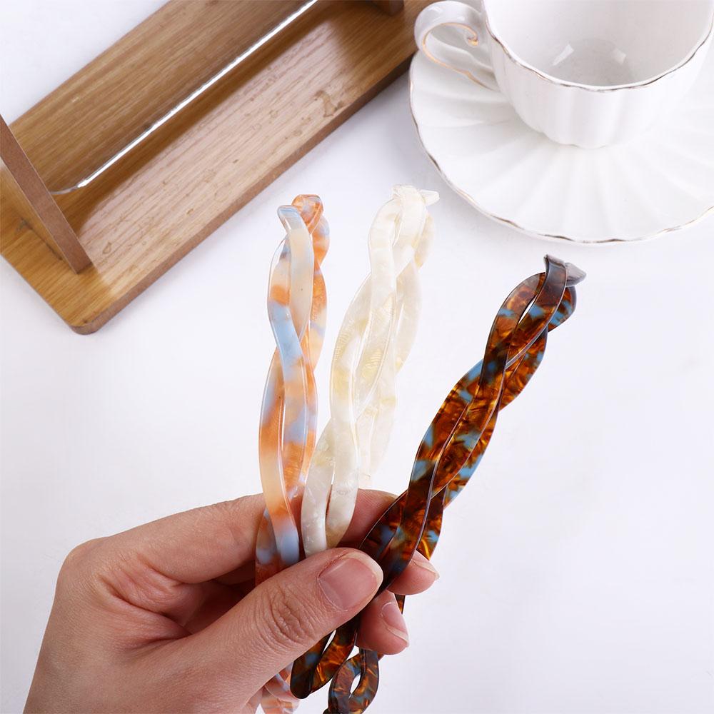 Acetic Acid Hair Hoop Korean Style Headwear Twist Hair Band Female Hair Accessories Cross Headband