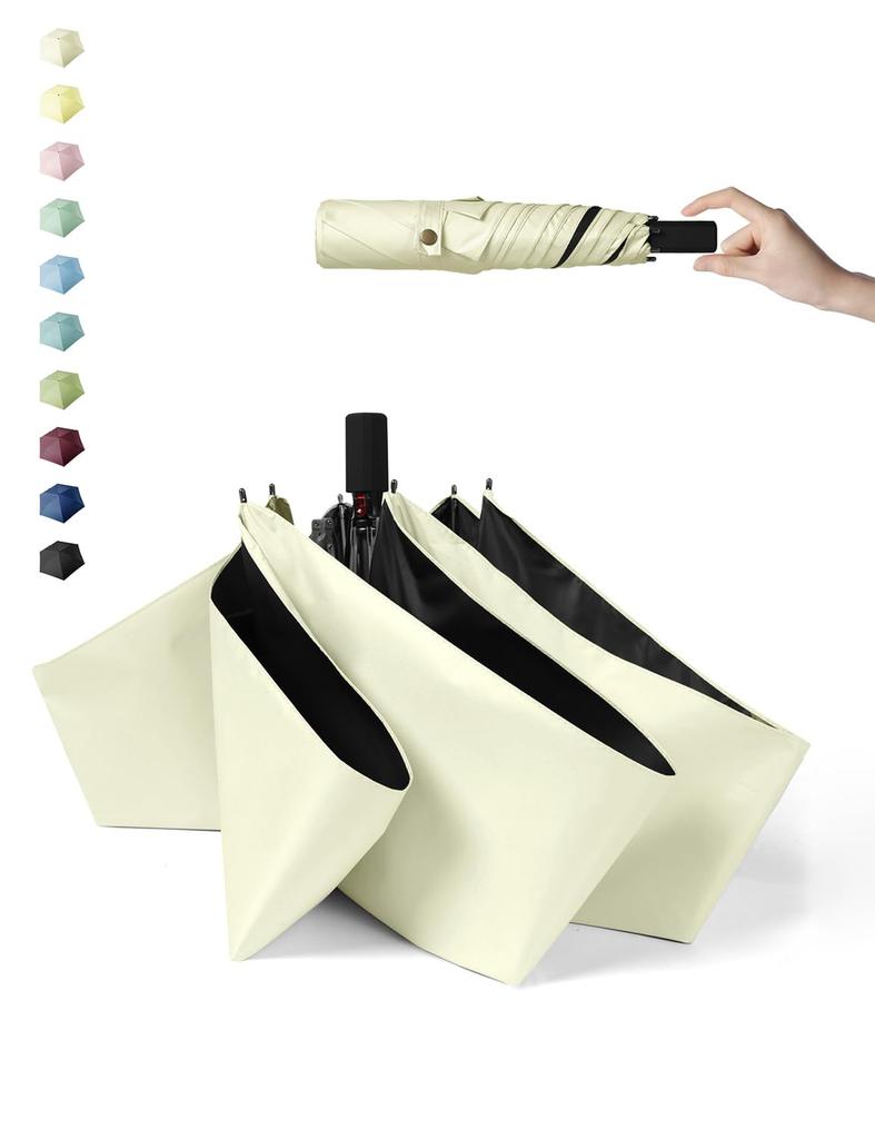 JARMUI Folding Ultra Lightweight UV Light Heat For Sunny and Rainy 300T Super Water Folding Umbrella for Women and Windproof and Water Easy to Comes