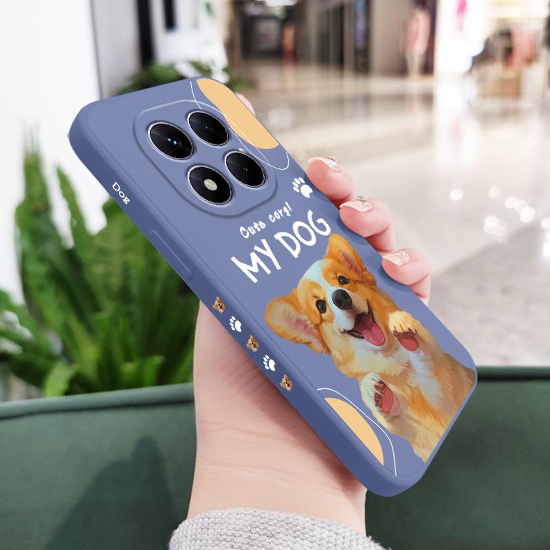 

Lovely Corgi Phone Case For Xiaomi Poco F7 X7 X6 F6 M6 M5 M5S F5 X5 F4 X4 M4 F3 M3 X3 Pro 4G 5G GT Silicone Cover Poco X7 светло-синий