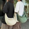 Lightweight Corduroy Bag Women's Solid Color Shoulder Bag Men Travel Crossbody Bag