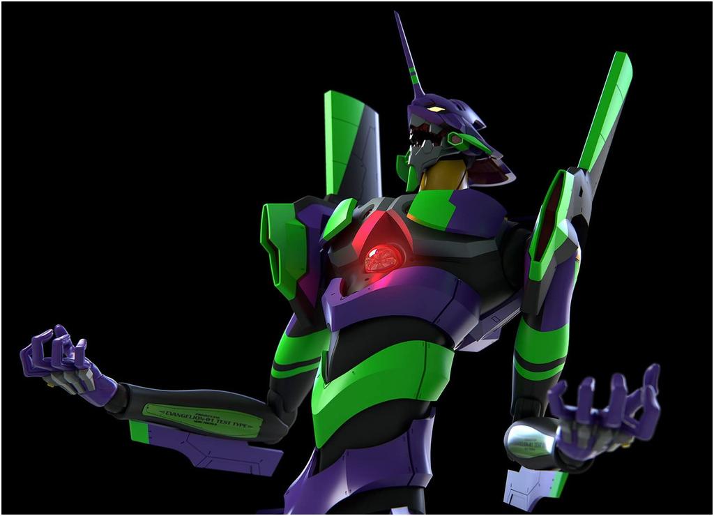 GSI Creos Mon Model Evangelion Multicolor Molded Approximately 47cm Plastic Model Kit Unit-01 Ver. 1.5 Version, Tall, Non-Scale, Color-Coded