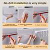 No Punching Storage Rack Hook Sliding Rail Cabinet Hook Organizer  Kitchen Storage