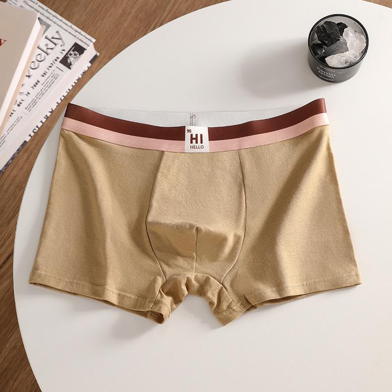 Men's Spring and Summer Trend Pure Cotton Graphene Antibacterial Crotch Flat Angle Underwear