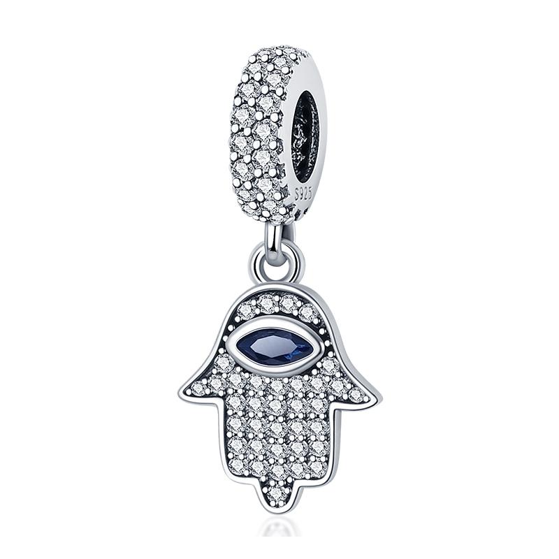 100% Rame Zircone Scintillante Occhio del Diavolo Occhio di Horus Auguri Migliori Portafortuna Perline Adatte a Braccialetti da 3 mm Gioielli Fai da Te